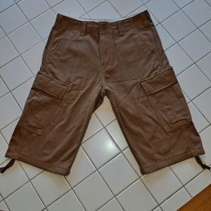 Levi's cargo shorts khaki brown tan men’s uniform work travel casual party sport